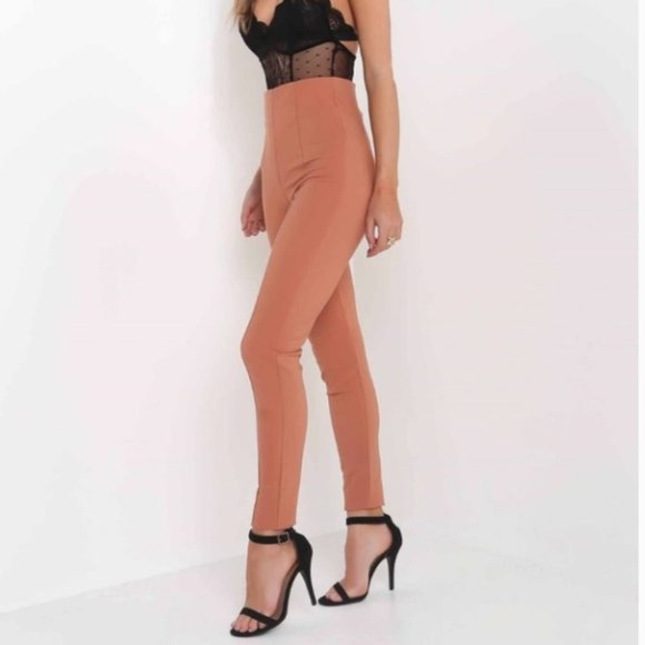 Tiger Mist Pink High Waist Pants NWT - Picture 3 of 5